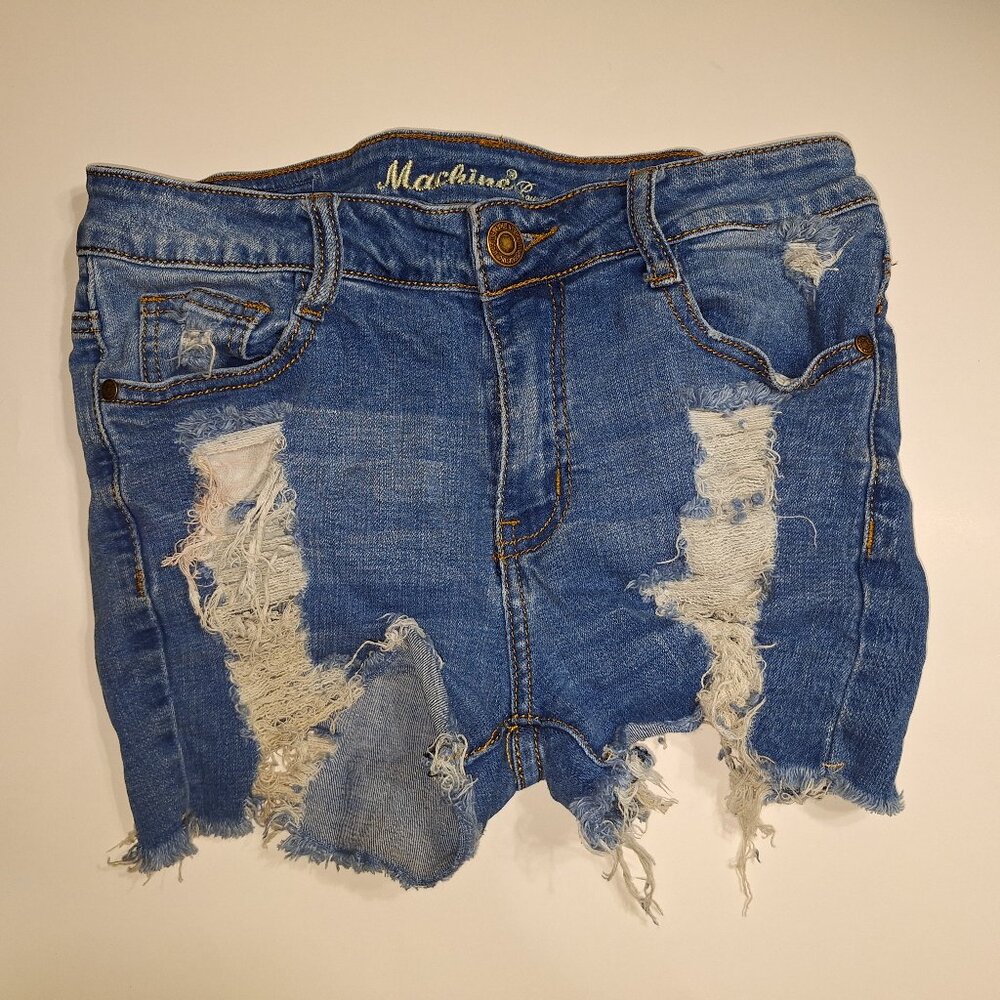 Machine - Distressed Jean Shorts